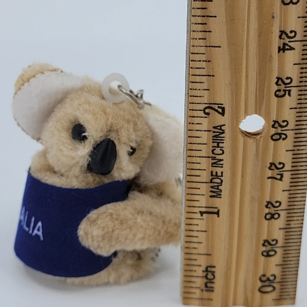 I Love Australia Souvenir Keychain Koala Clip On Hugger Mini Plush Bag Charm - Picture 8 of 10
